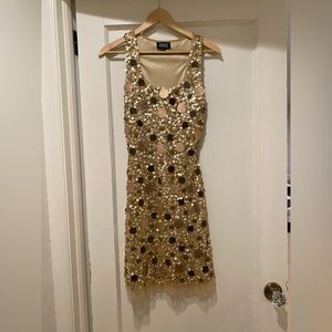 Adrianna Papell Collection Gold Sequin Dress - never worn / perfect condition